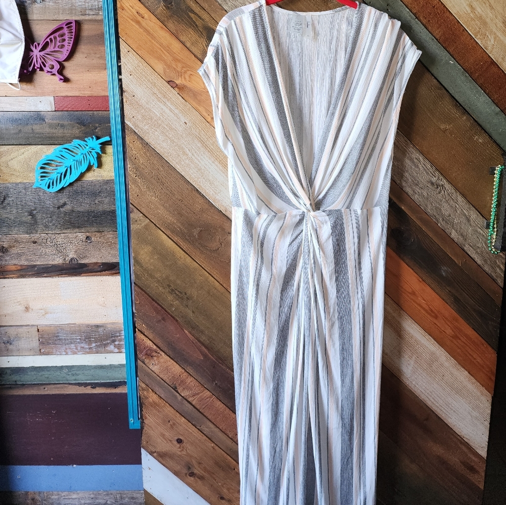SALE NWOT Lulu's striped maxi dress XL